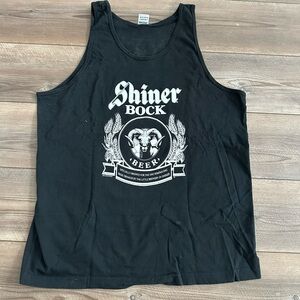 1990 Vintage Shiner Bock Beer Black Tank Top Sz XL VTG Brewery
